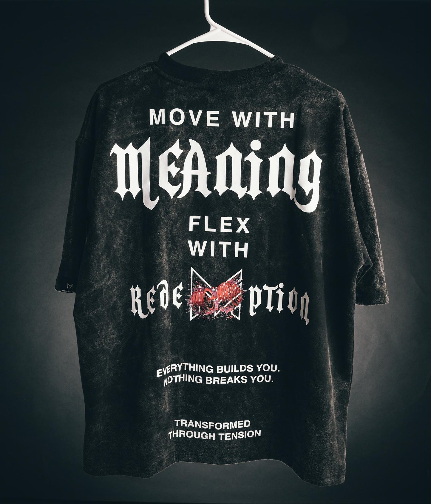FLEX WITH MEANING T-SHIRT WASHED GREY