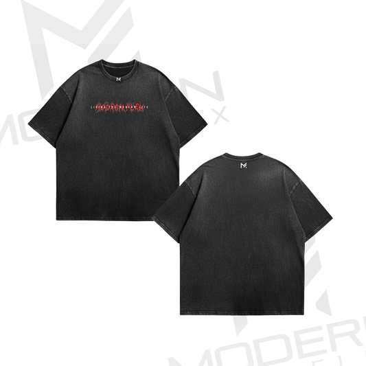 GHOTIC EMBROIDERY WASHED GREY