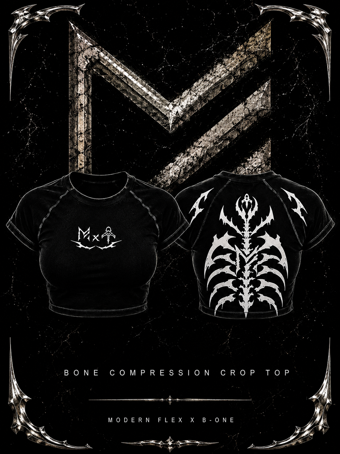 B-ONE 🦴 Compression crop top