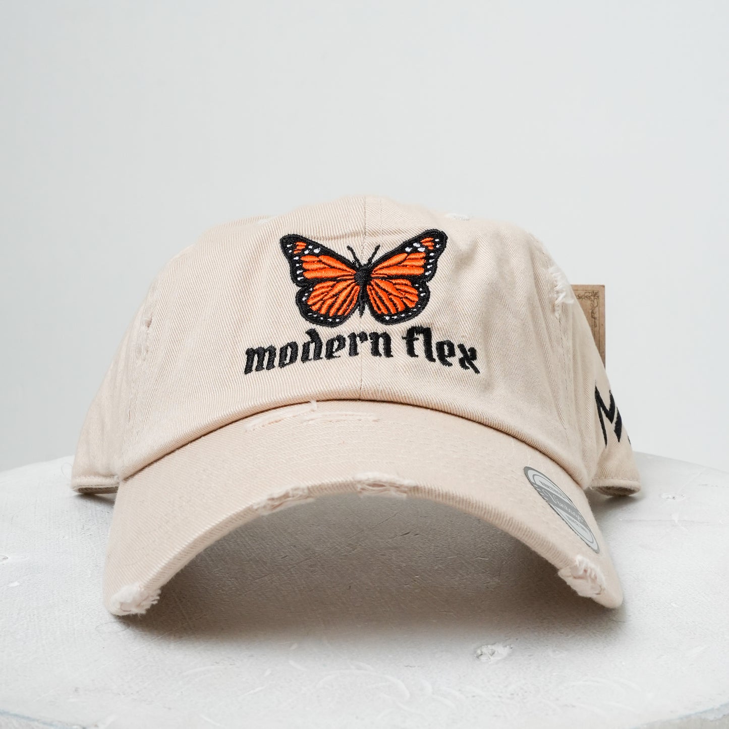 BEIGE BUTTERFLY HAT