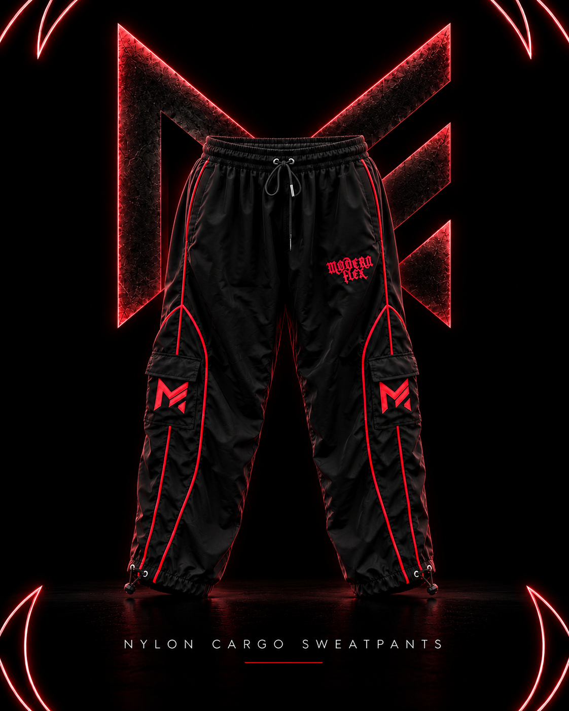 CARGO SWEATS Black and Red