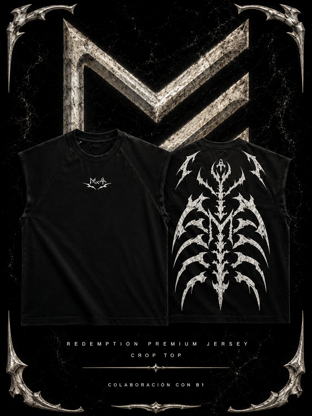 B-ONE 🦴 shoulder cut shirt