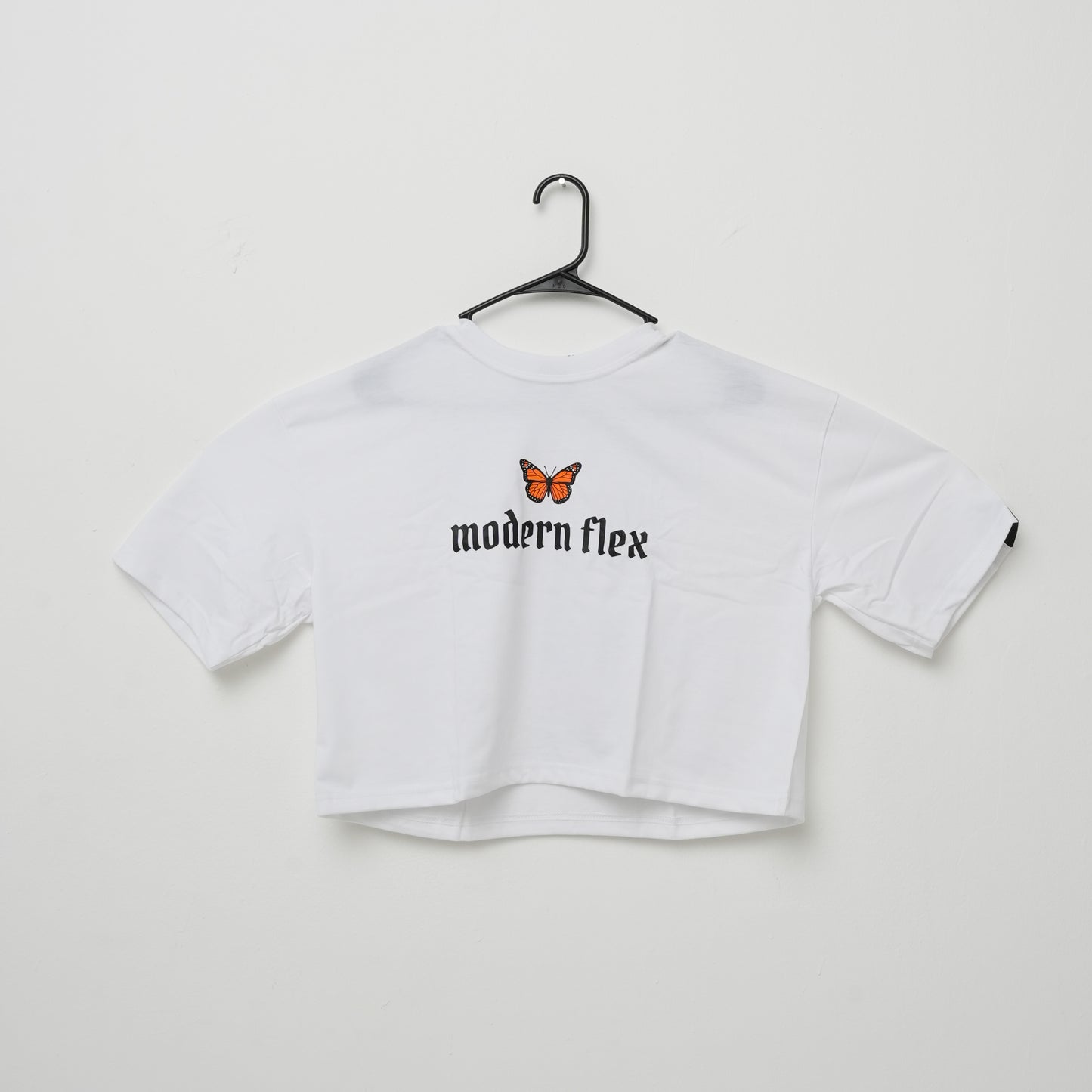 BUTTERFLY DROP CROP TOP WHITE