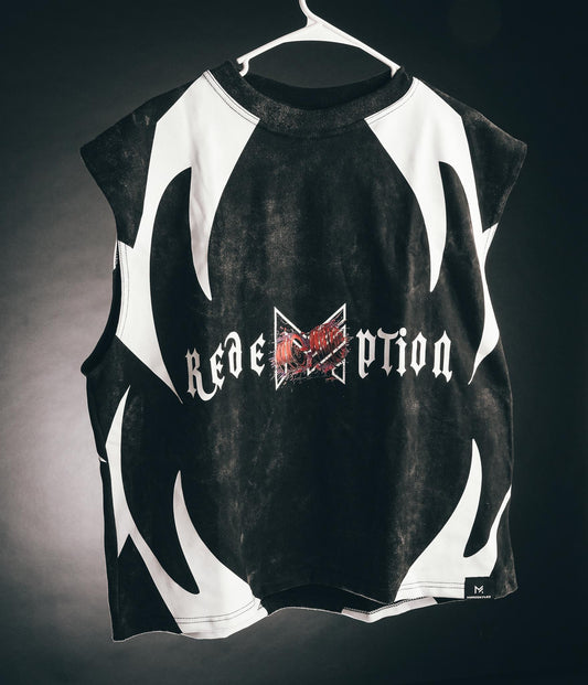 REDEMPTION MUSCLE TANK BLACK WASHED