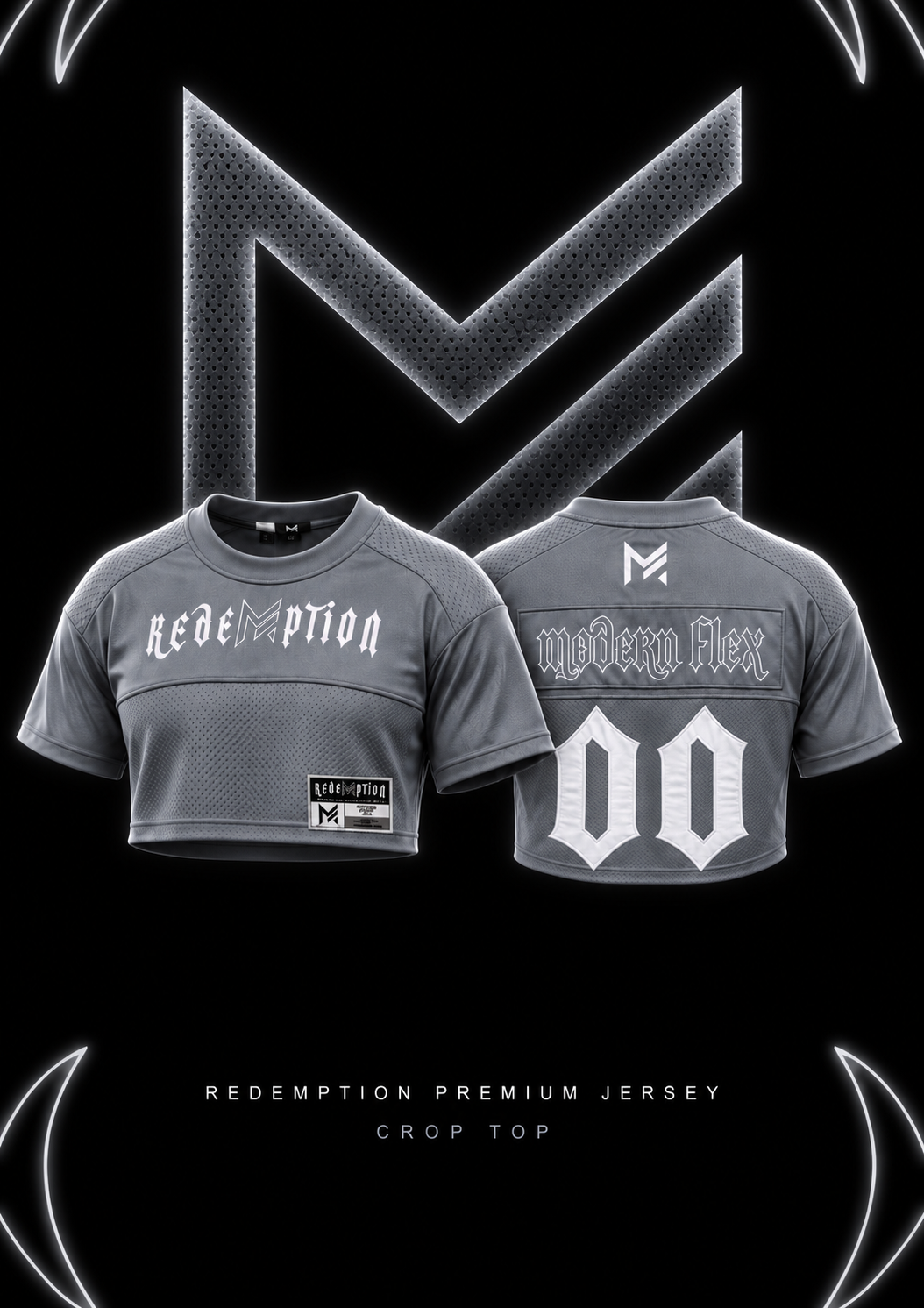 Pre Order Grey crop top Redemption Jersey