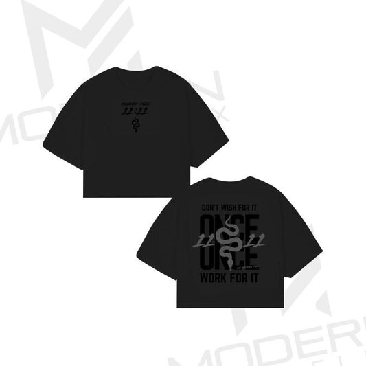 11:11 CROP TOP BLACK AND GREY