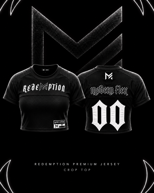 Pre Order Black crop top Redemption Jersey