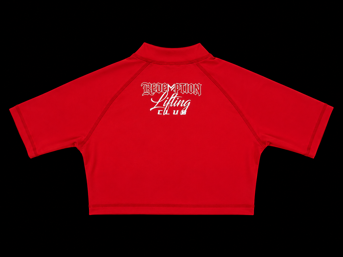 LIFTING CLUB red compression crop top Remover background