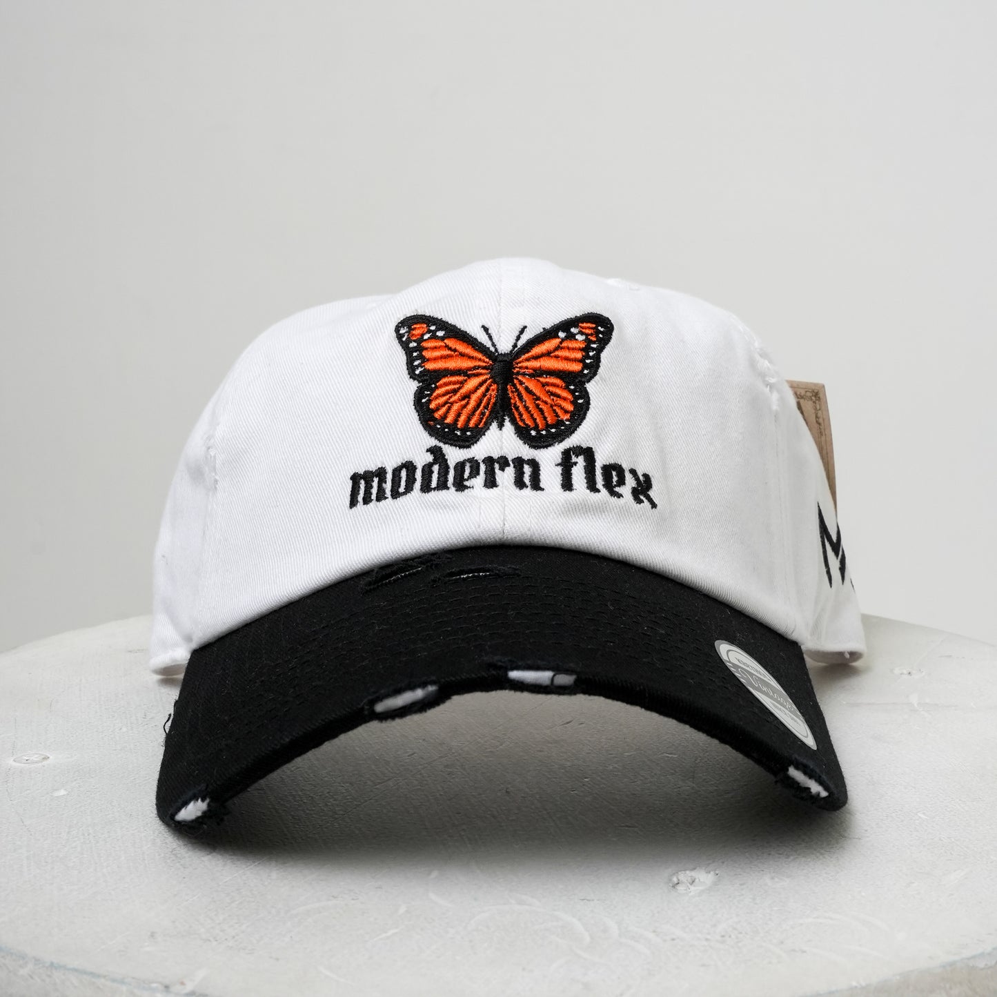 BUTTERFLY HAT BLACK AND WHITE