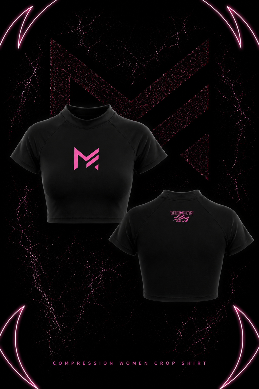 Redemption Lyfting club compression crop shirt
