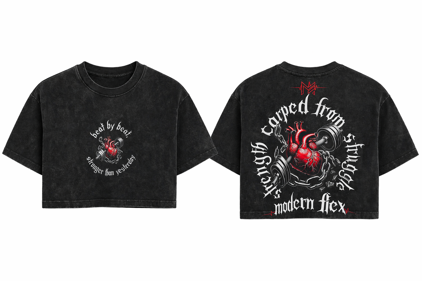 Strong heart crop top 🫀
