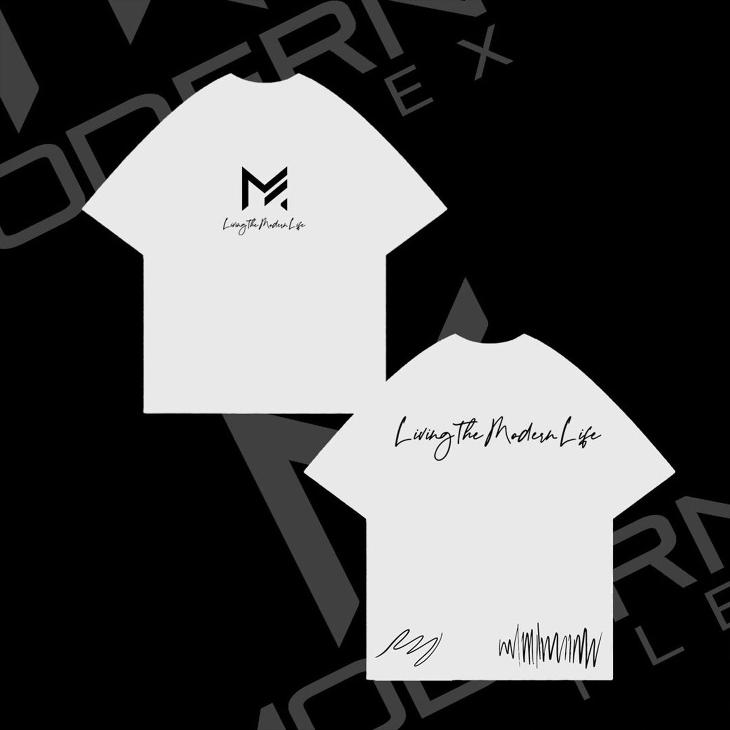 LIVING THE MODERN LIFE SLOGAN WHITE